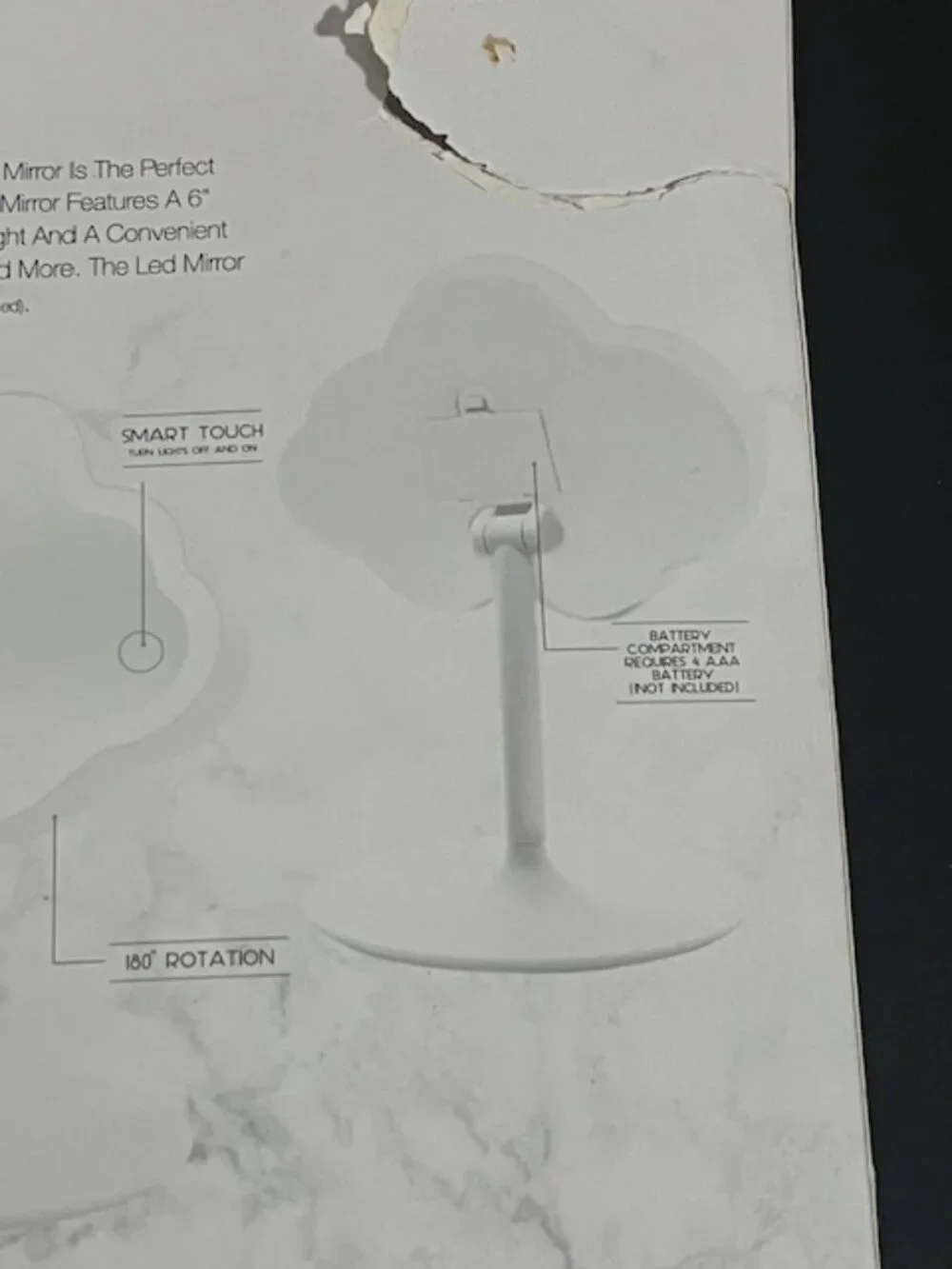 Urban Butterfly Table Top LED Cloud Mirror